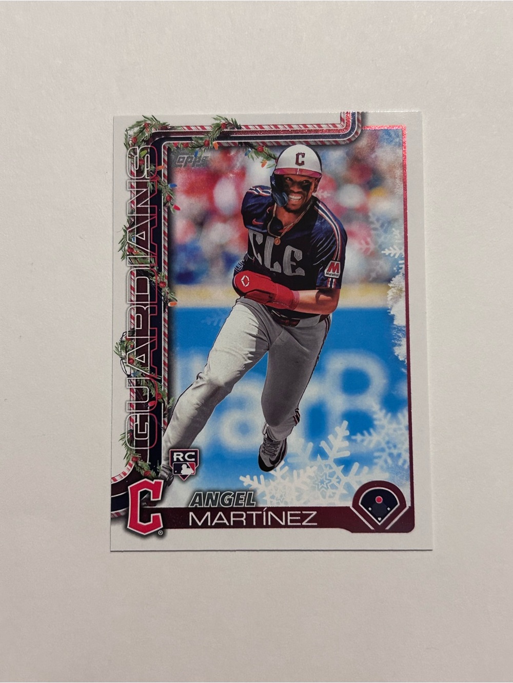 Cleveland Guardians Angel Martinez Baseball Card - Red Navy